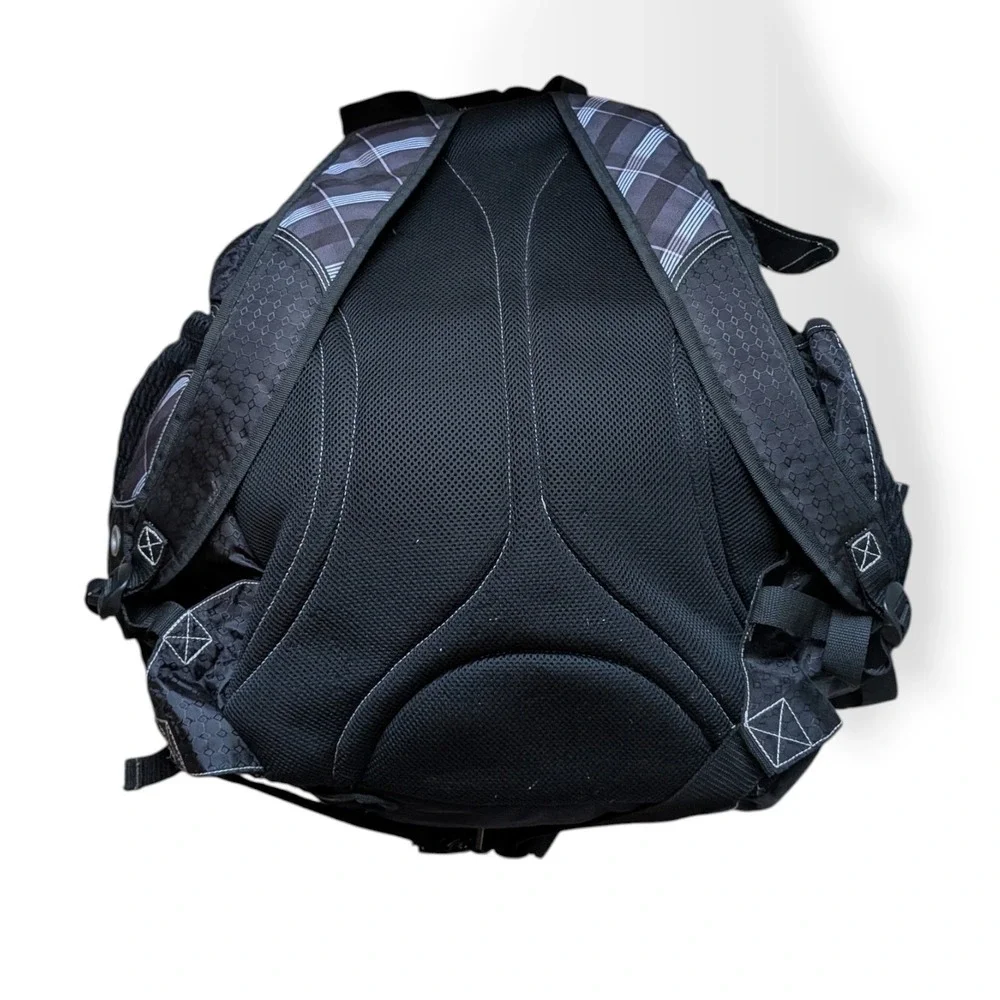 Warrior Lacrosse Jet Pack Backpack Black Grey Plaid Gear Bag XL‎ Multi Pocket